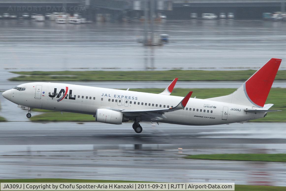 JA309J, 2008 Boeing 737-846 C/N 35338, NikonD200+TAMRON AF 200-500mm F/5-6.3 LD IF