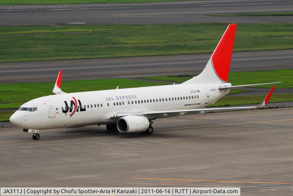 JA311J, 2008 Boeing 737-846 C/N 35340, NikonD200+TAMRON AF 200-500mm F/5-6.3 LD IF