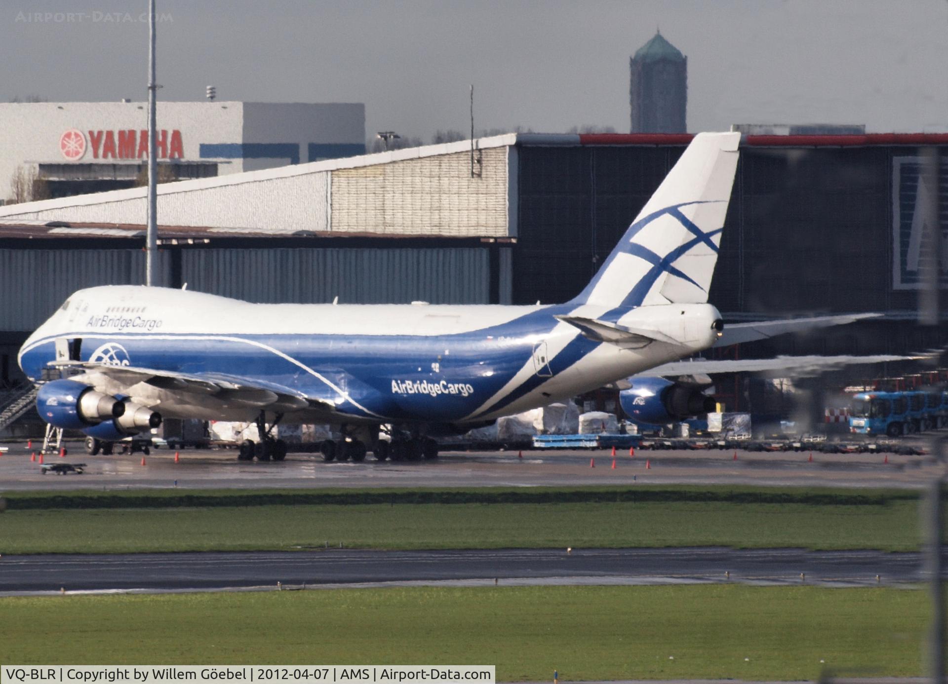 VQ-BLR, 2012 Boeing 747-8HVF C/N 37668, Parking by the Cargo gate of Schiphol Airport
