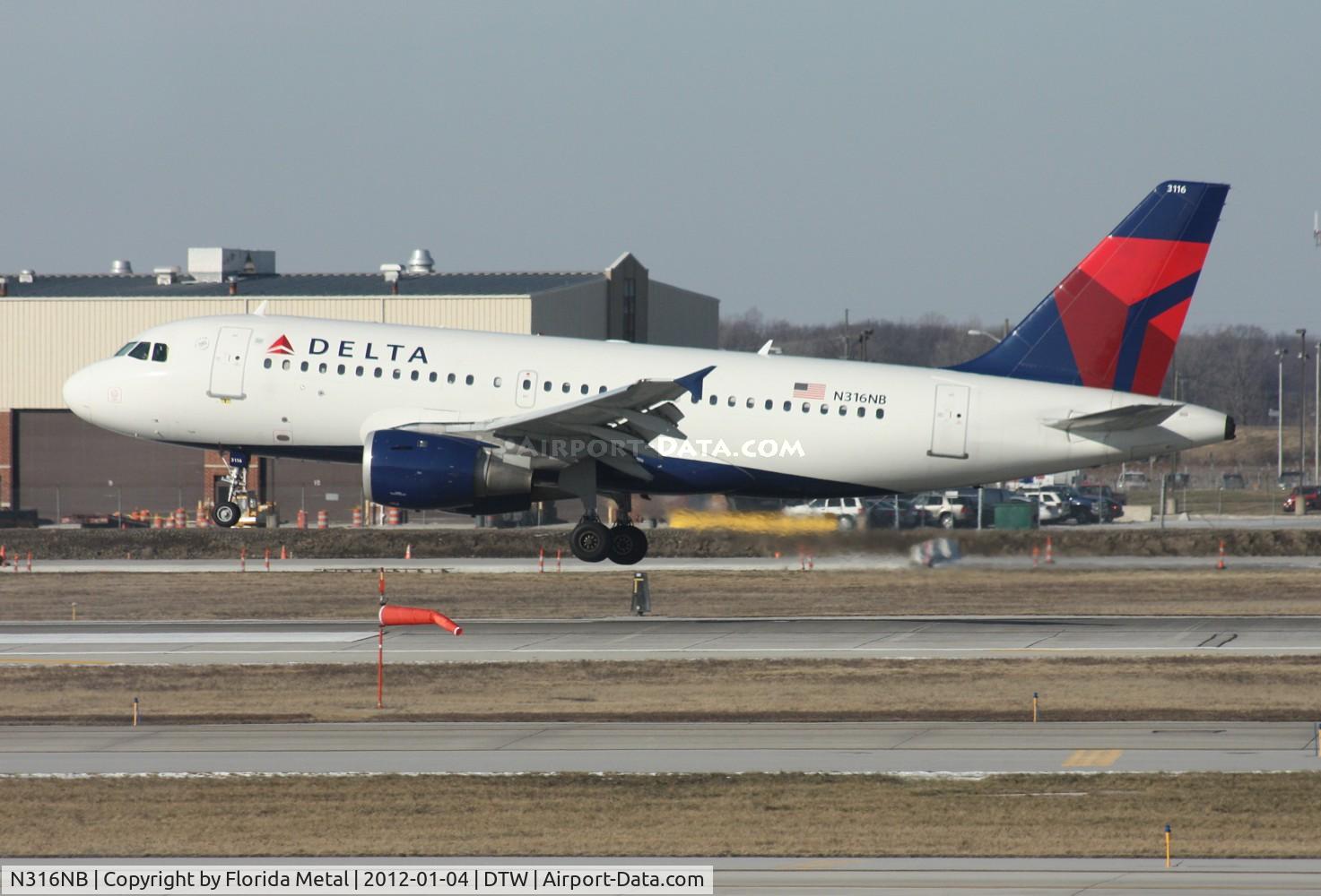 N316NB, 2000 Airbus A319-114 C/N 1249, Delta A319