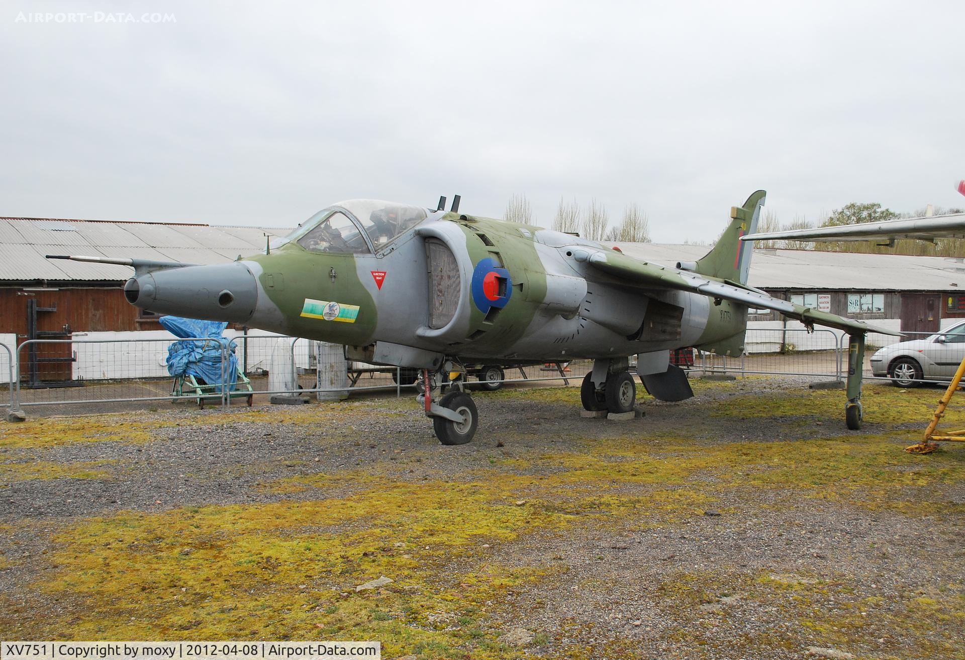 XV751, 1969 Hawker Siddeley Harrier GR.3 C/N 712014, Harrier GR.3 at the Gatwick Aviation Museum