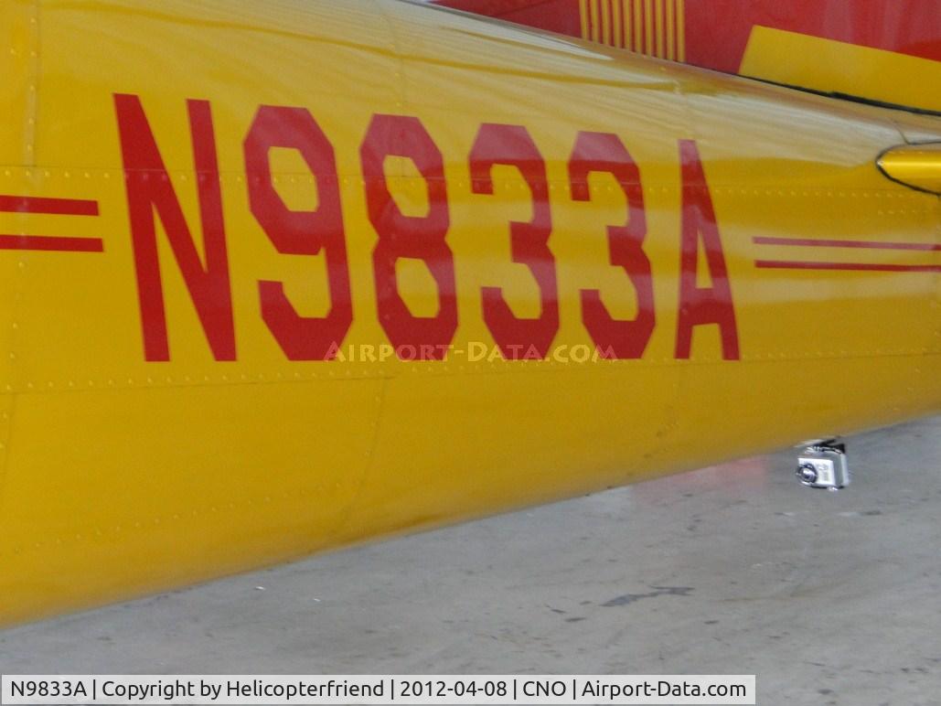 N9833A, 1950 Cessna 195B Businessliner C/N 7512, Notice camera just behind and below the A, being protected from the ground by the tail wheel
