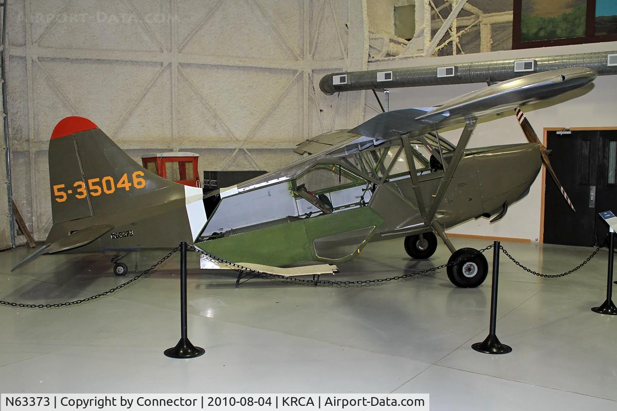 N63373, 1946 Stinson L-5G Sentinel C/N 76-4628, Preserved at the South Dakota Air and Space Museum at Ellsworth Air Force Base.