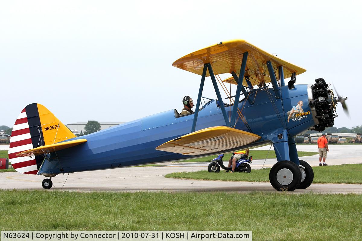 N63624, Boeing A75N1(PT17) C/N 75-4759, EAA Airventure 2010.