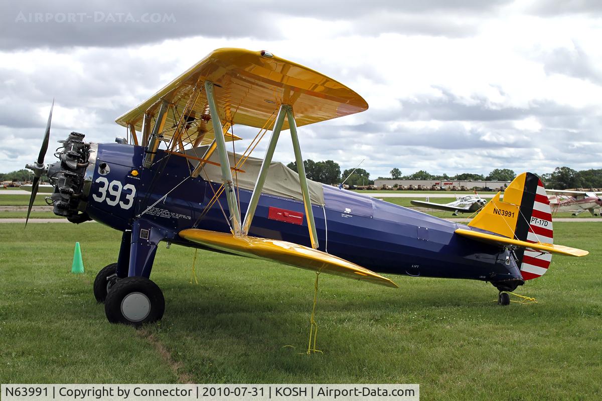 N63991, 1941 Boeing A75N1(PT17) C/N 75-4893, EAA Airventure 2010.