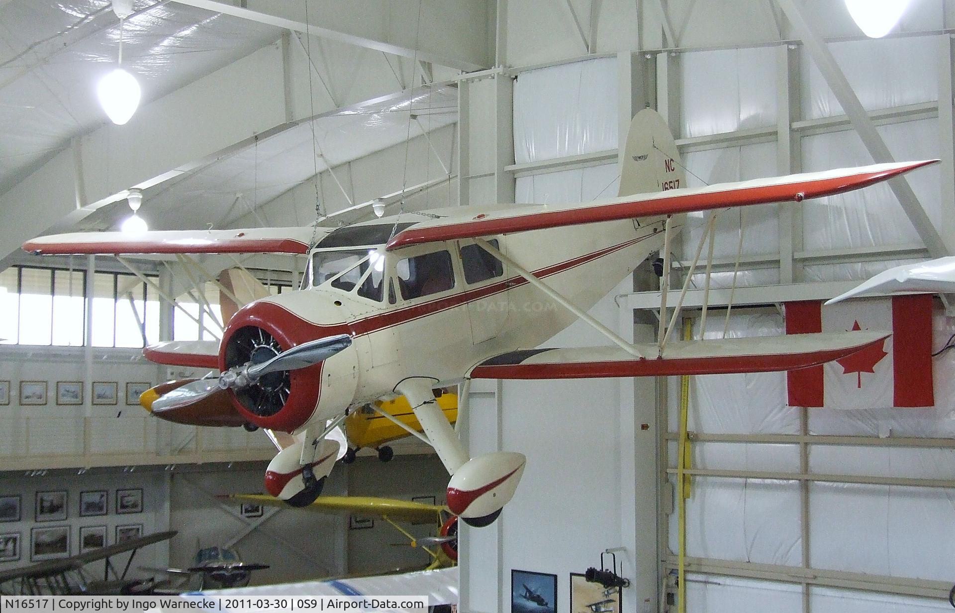 N16517, 1936 Waco YKS-6 C/N 4508, Waco YKS-6 at the Port Townsend Aero Museum, Port Townsend WA