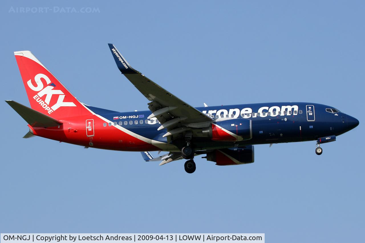OM-NGJ, 2007 Boeing 737-76N C/N 34755, SkyEurope