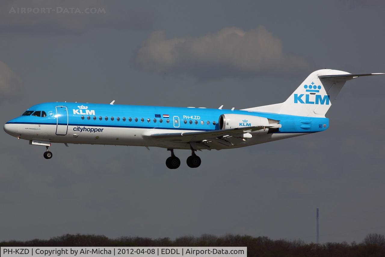PH-KZD, 1997 Fokker 70 (F-28-0070) C/N 11582, KLM Cityhopper, Fokker F70, CN: 11582