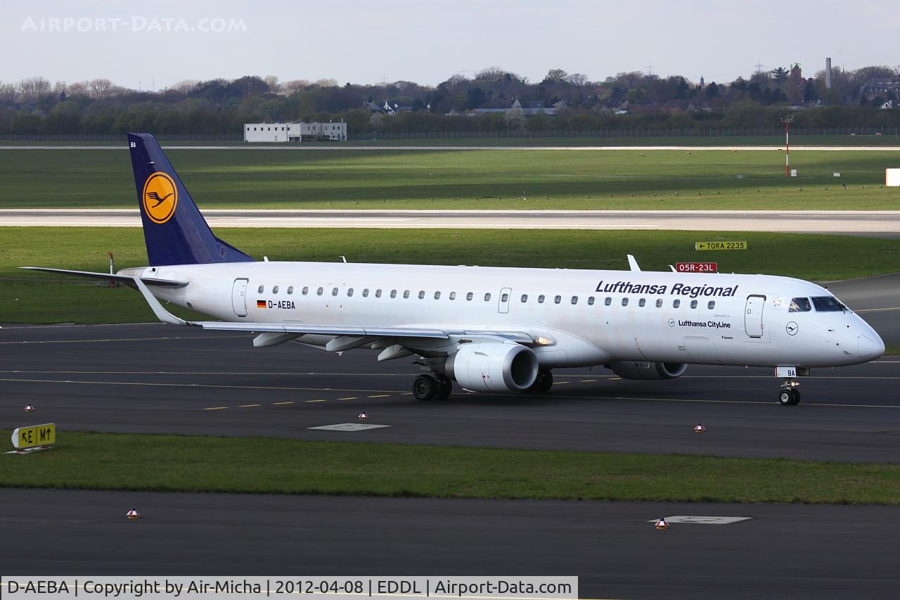 D-AEBA, 2009 Embraer 195LR (ERJ-190-200LR) C/N 19000314, Lufthansa CityLine, Embraer ERJ-195LR, CN: 19000314, Aircraft Name: Füssen