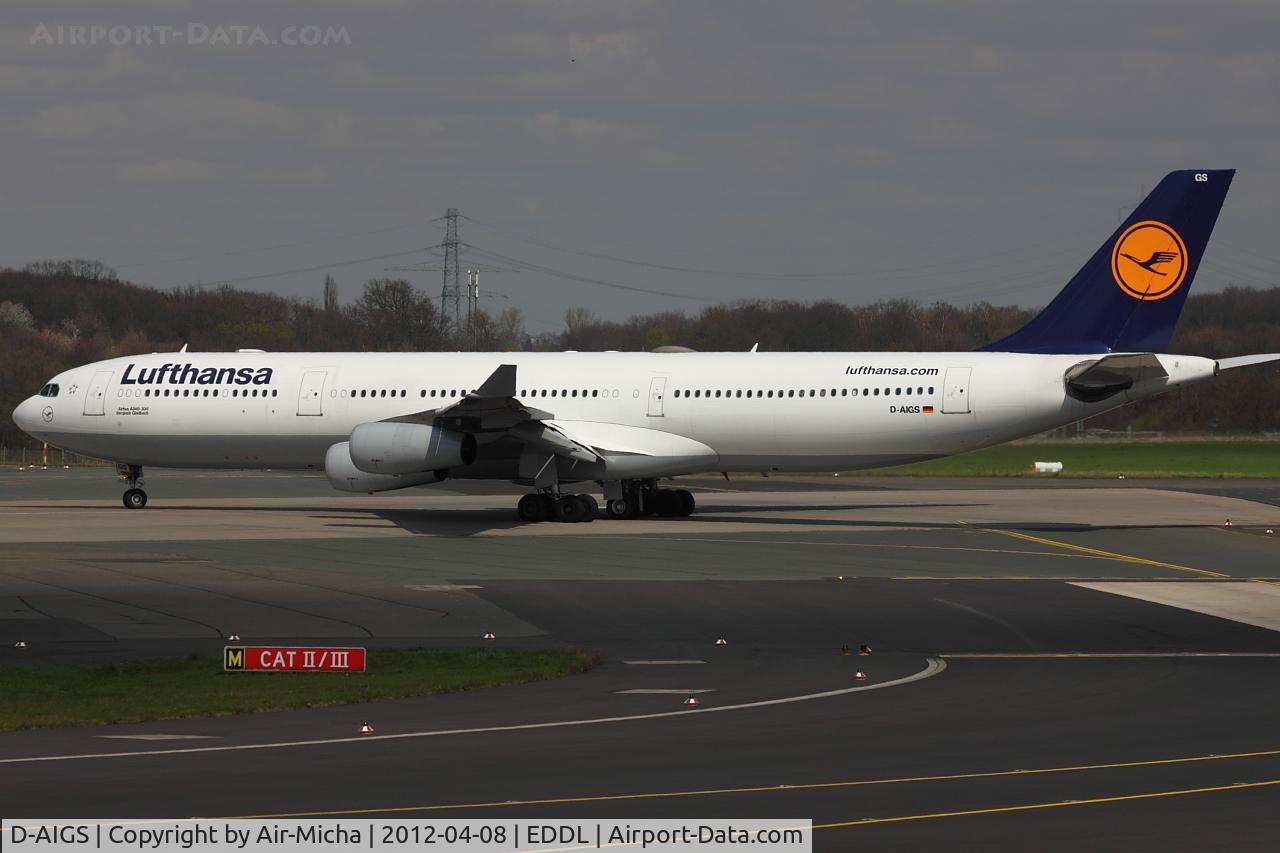 D-AIGS, 1999 Airbus A340-313 C/N 297, Lufthansa, Airbus A340-313, CN: 0297, Aircraft Name: Bergisch-Gladbach