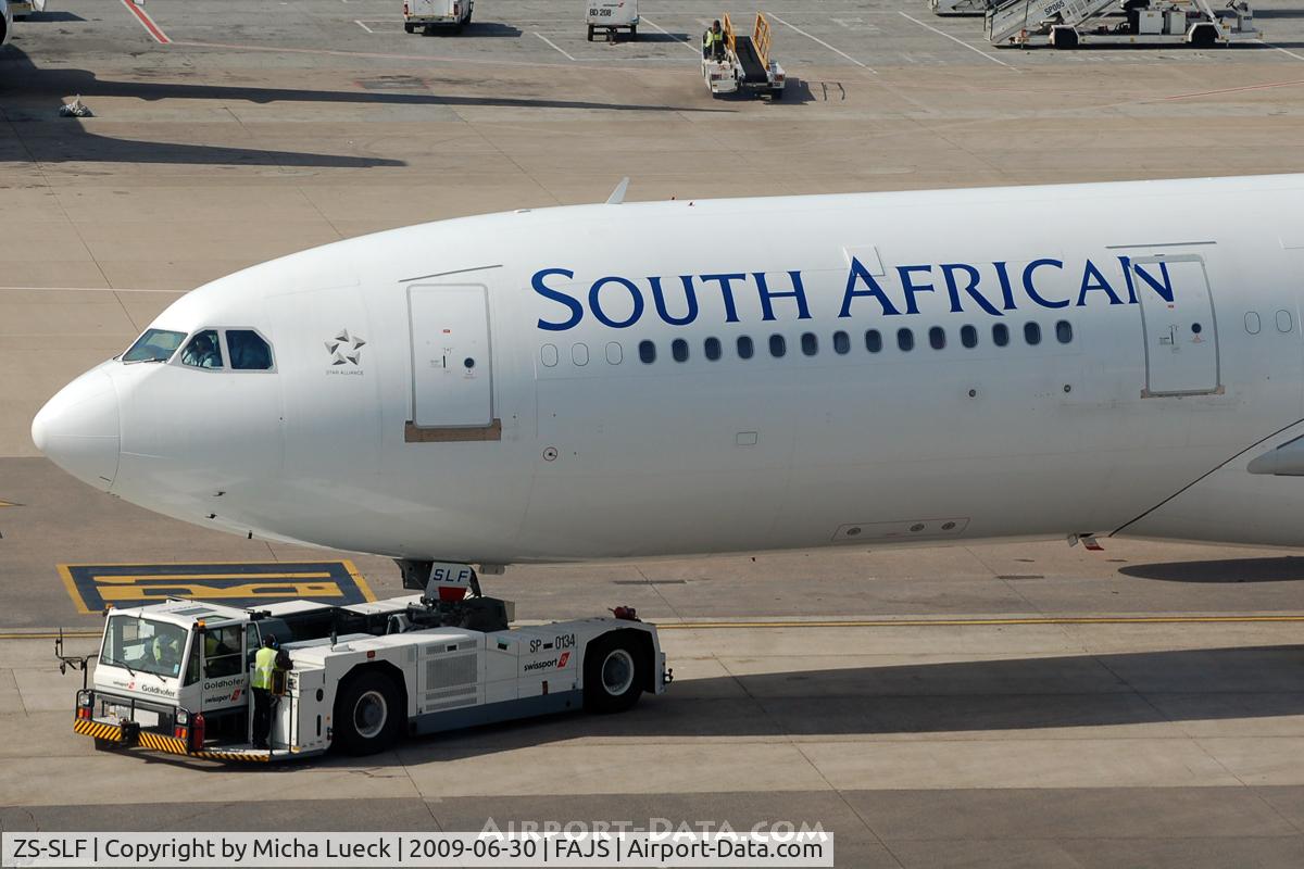ZS-SLF, 1992 Airbus A340-211 C/N 006, At Jo'burg