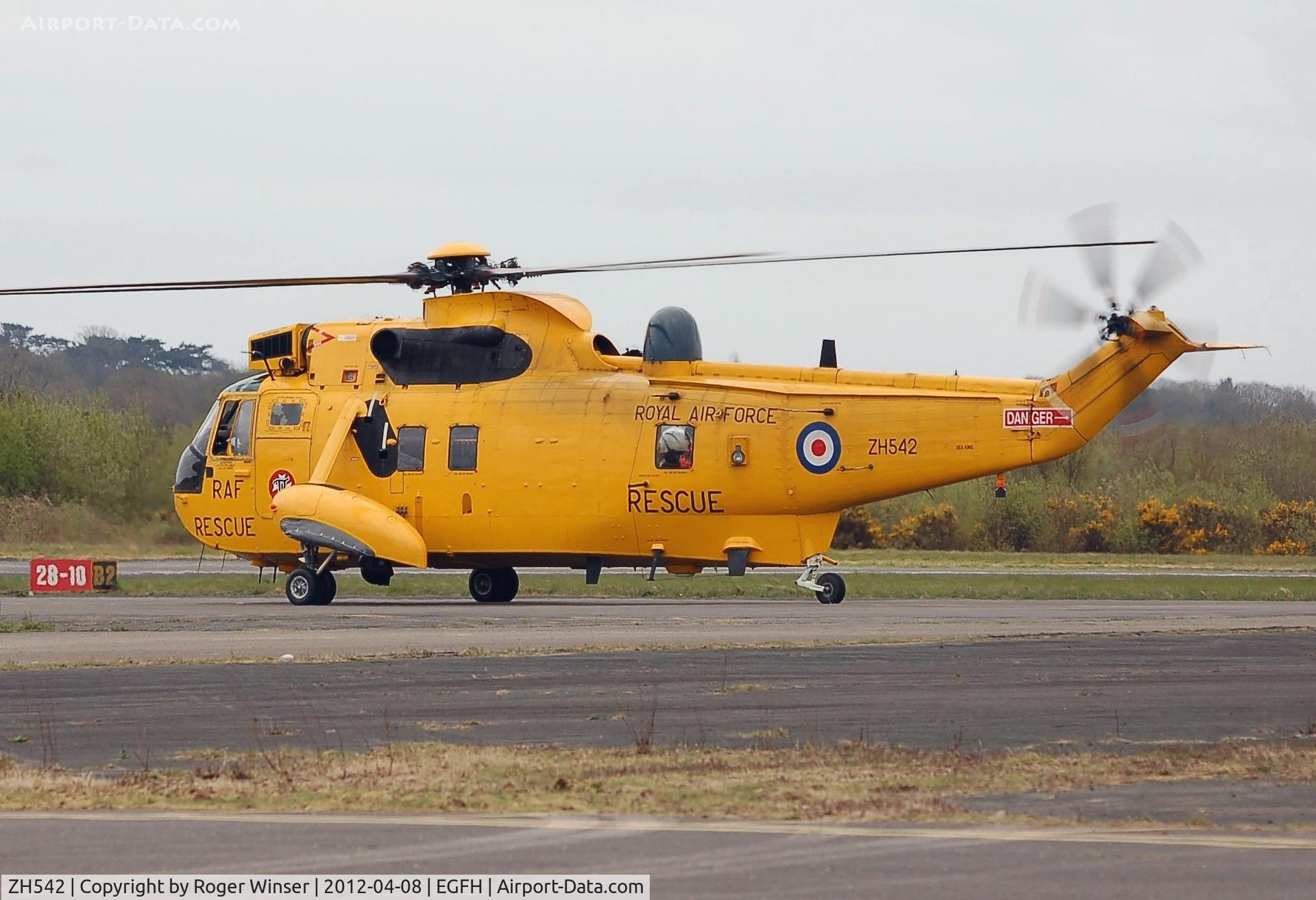 ZH542, Westland Sea King HAR.3A C/N WA1008, Sea King of A Flight 22 Squadron RAF about to depart during a training flight.