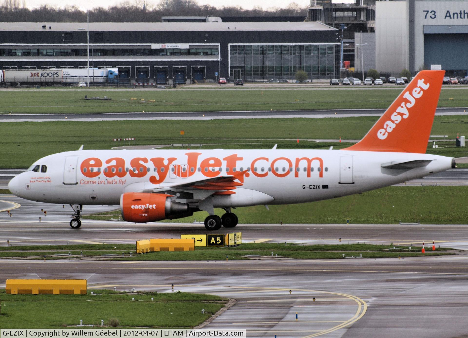 G-EZIX, 2005 Airbus A319-111 C/N 2605, Arrival on Schiphol Airport from runway 06