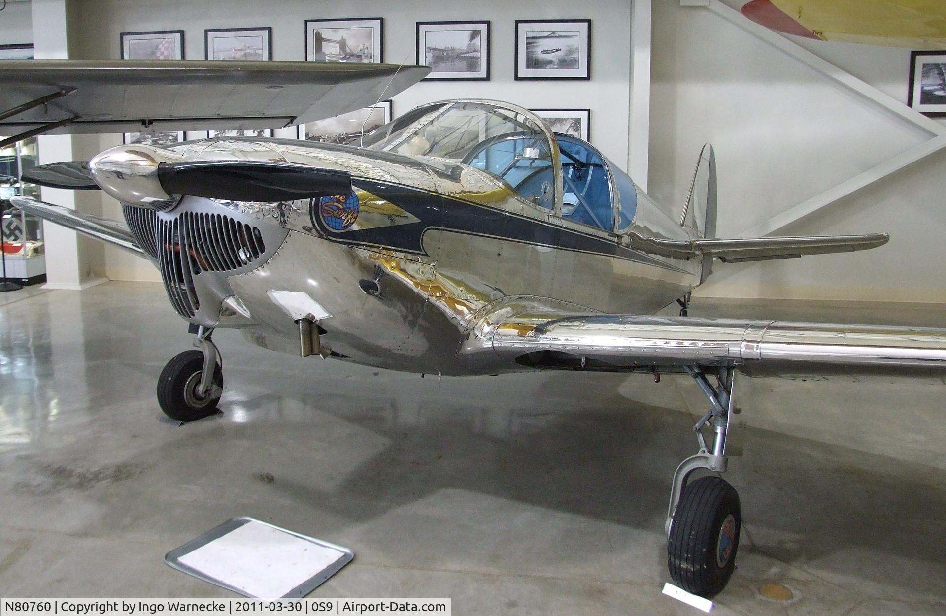 N80760, 1946 Globe GC-1A Swift C/N 163, Globe GC-1A Swift at the Port Townsend Aero Museum, Port Townsend WA