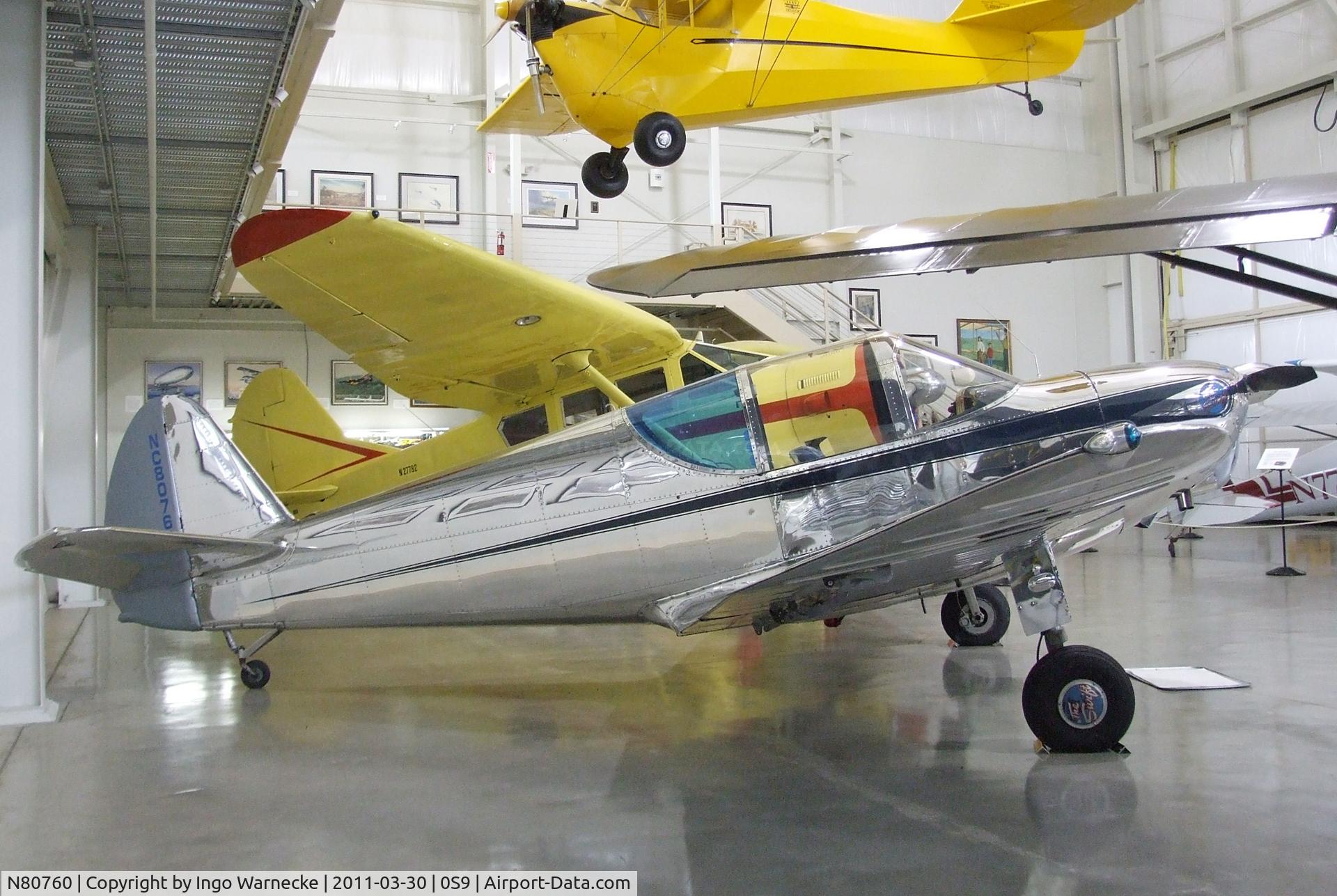 N80760, 1946 Globe GC-1A Swift C/N 163, Globe GC-1A Swift at the Port Townsend Aero Museum, Port Townsend WA