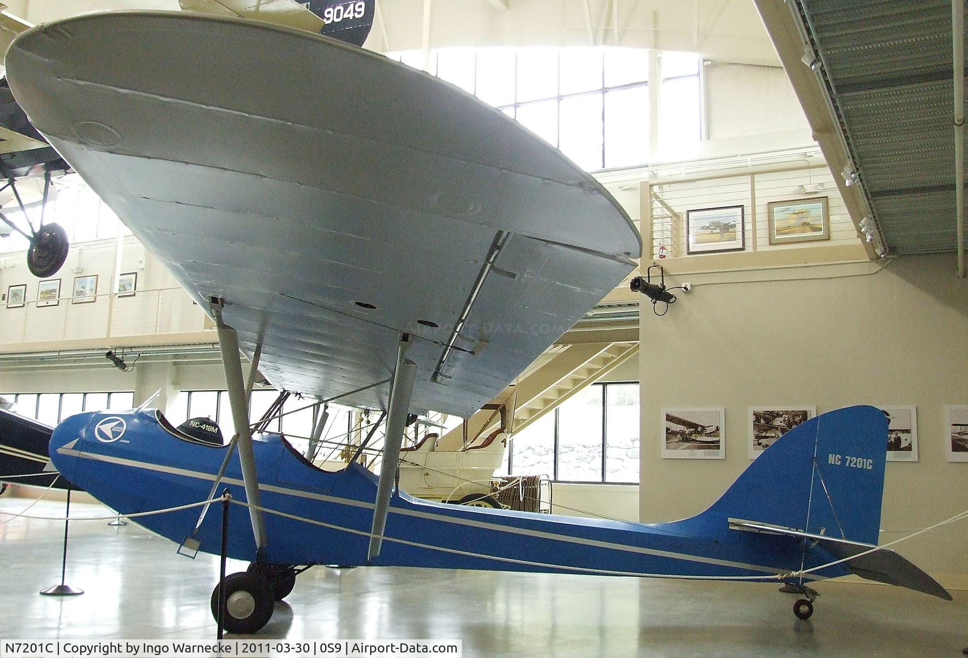 N7201C, 1971 Curtiss-Wright JR CW-1 Replica C/N CW-1-001-71, Curtiss-Wright (C.W. Billingsley) CW-1 Junior replica at the Port Townsend Aero Museum, Port Townsend WA