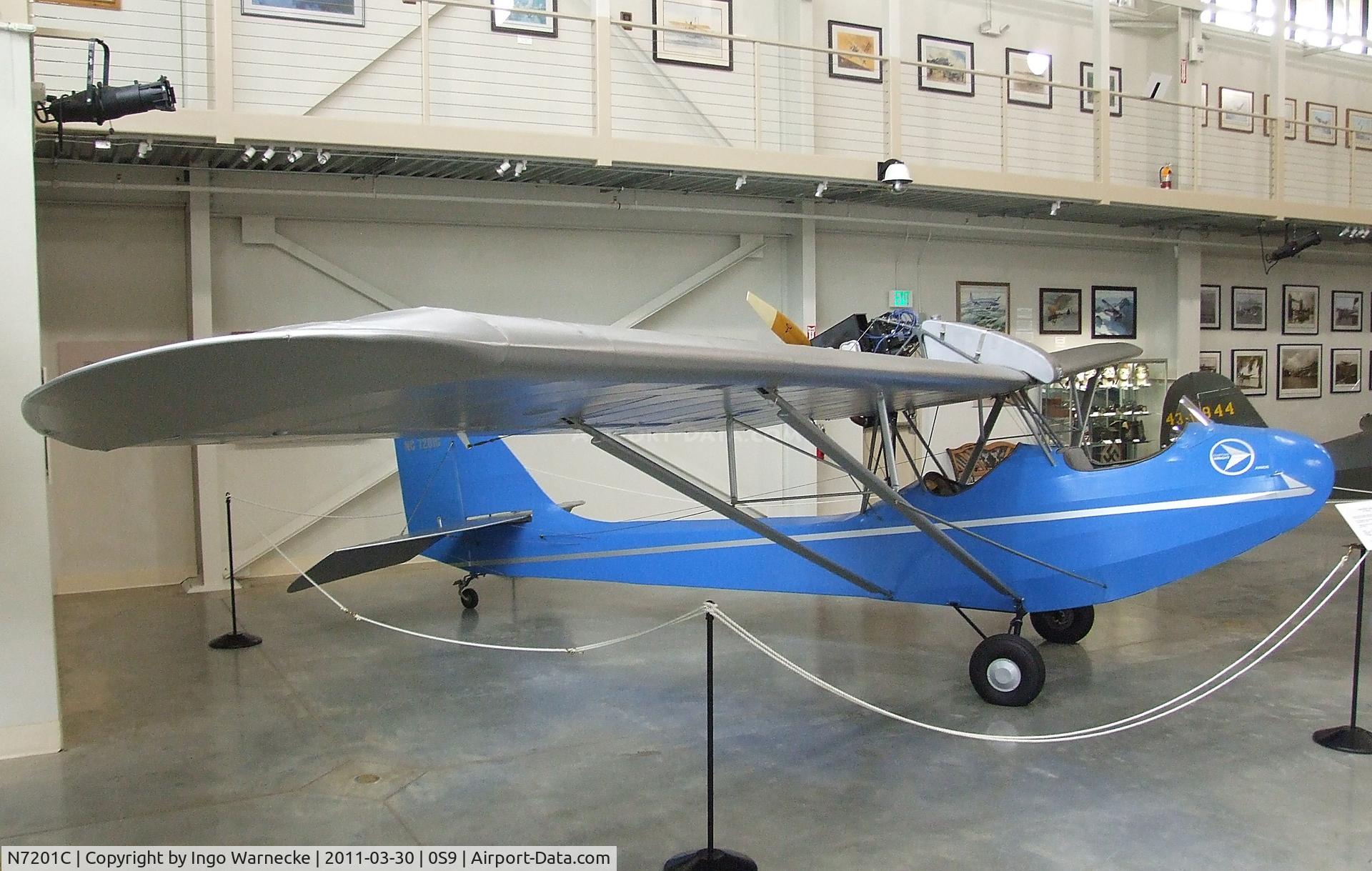 N7201C, 1971 Curtiss-Wright JR CW-1 Replica C/N CW-1-001-71, Curtiss-Wright (C.W. Billingsley) CW-1 Junior replica at the Port Townsend Aero Museum, Port Townsend WA