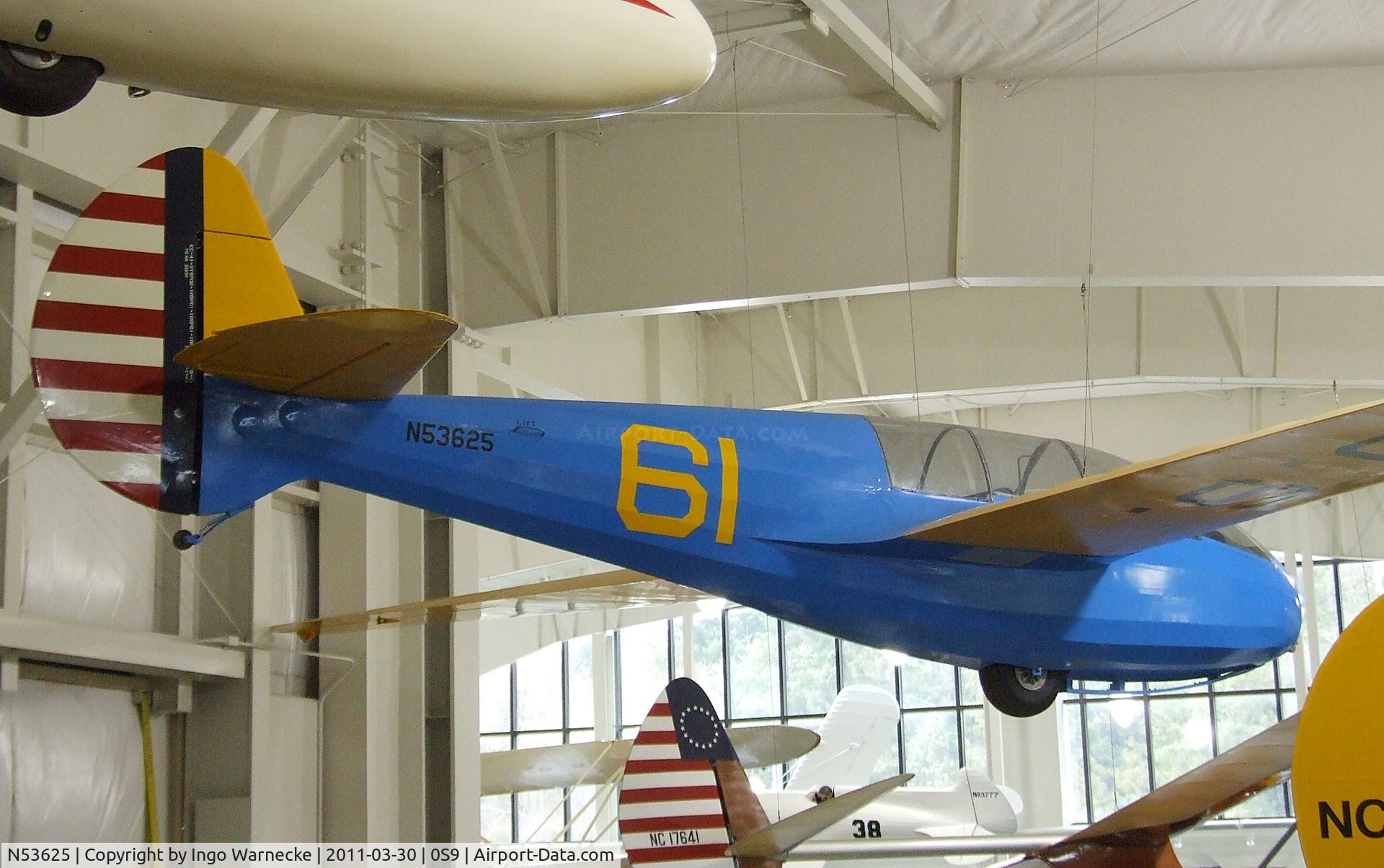 N53625, 1943 Laister-kauffman LK-10A C/N 61, Laister-Kauffman LK-10A (TG-4) at the Port Townsend Aero Museum, Port Townsend WA