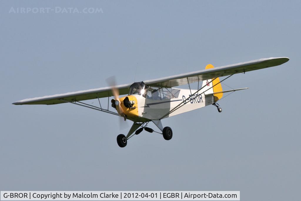 G-BROR, 1943 Piper L-4H Grasshopper (J3C-65D) C/N 10885, Piper L-4J Grasshopper (J3C-65D), Breighton Airfield's 2012 April Fools Fly-In.