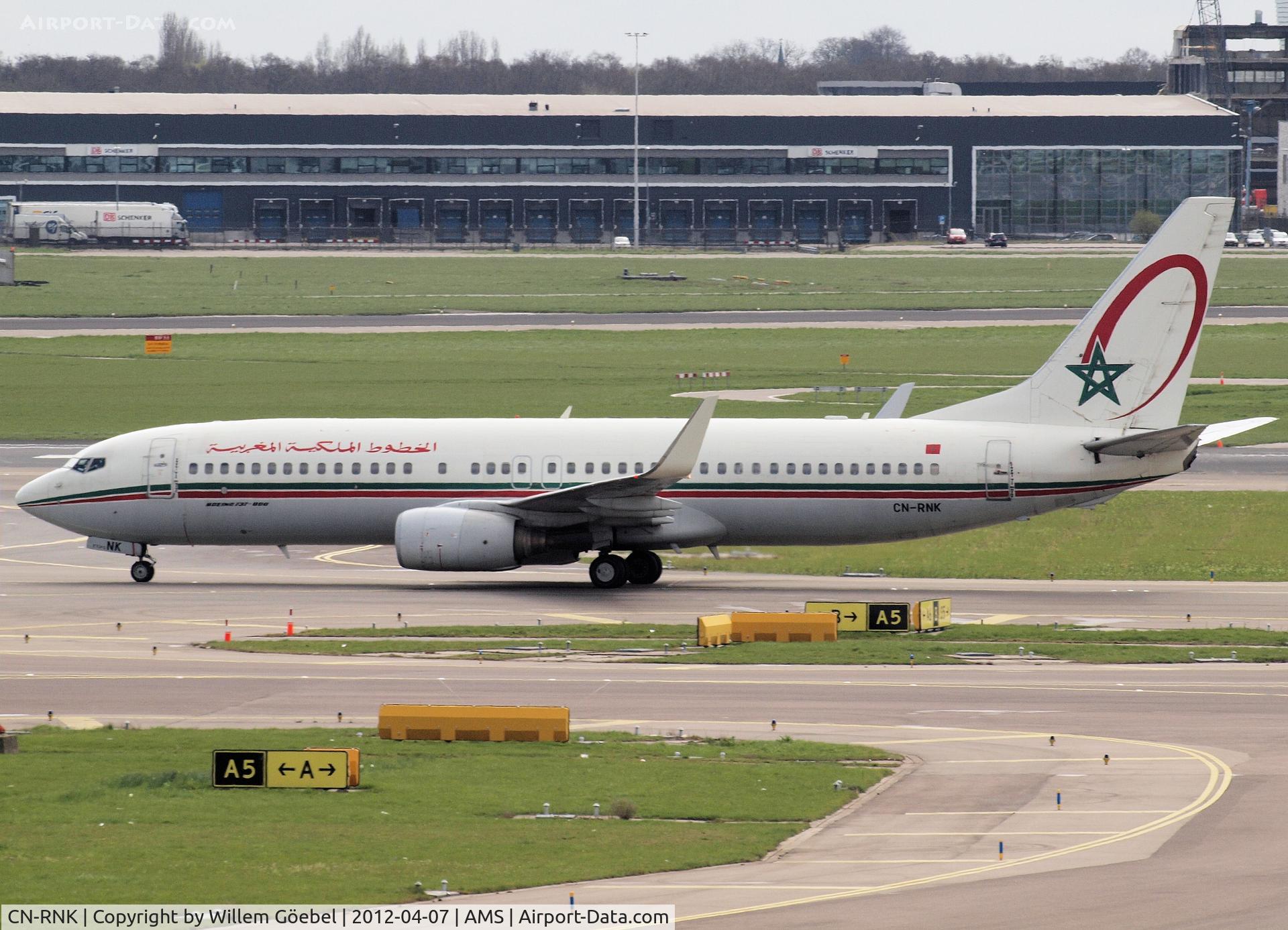 CN-RNK, 1998 Boeing 737-8B6 C/N 28981, Arrival on Schiphol Airport from runway 06