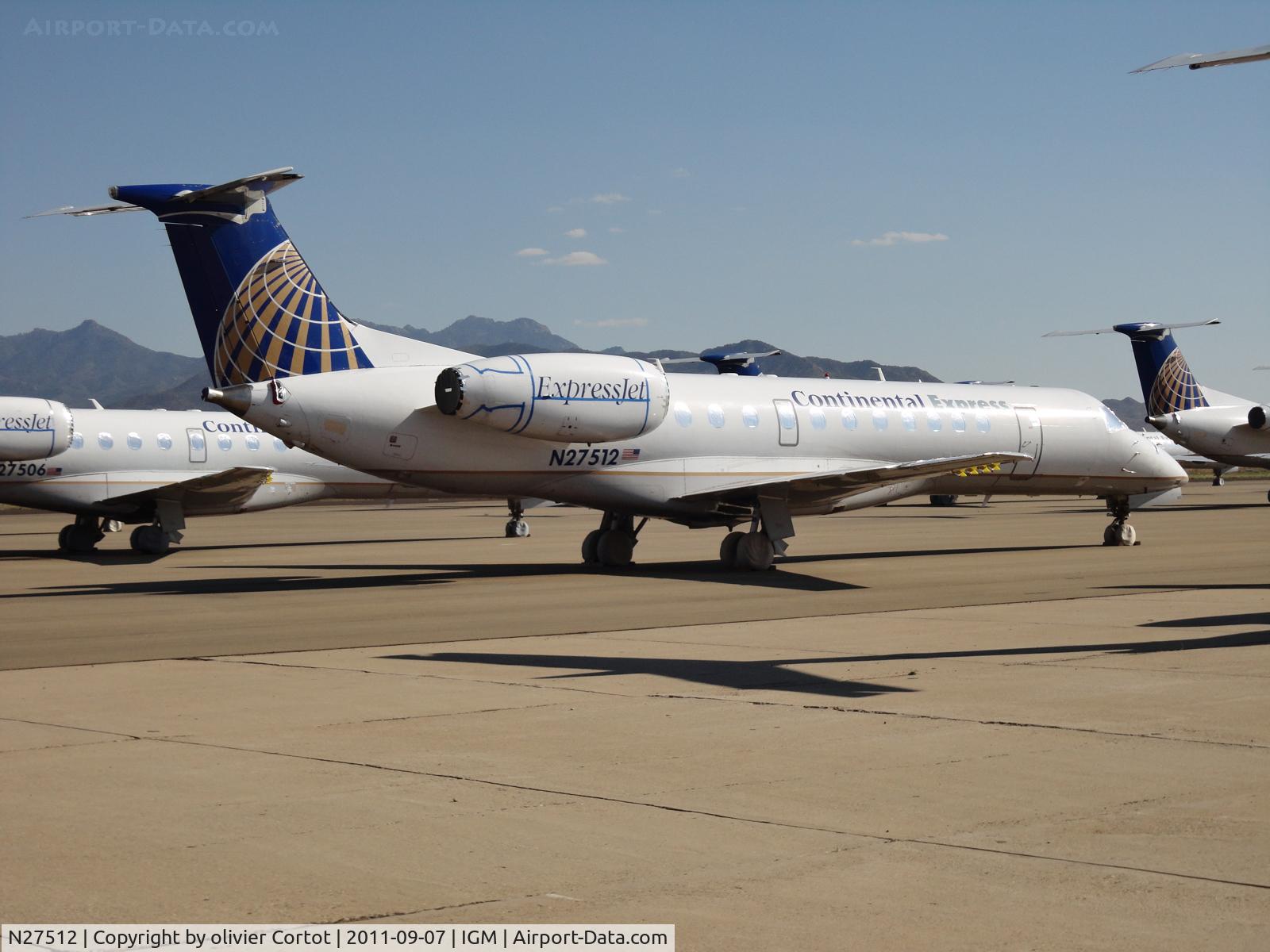 N27512, 2000 Embraer ERJ-135ER (EMB-135ER) C/N 145274, stored at Kingman