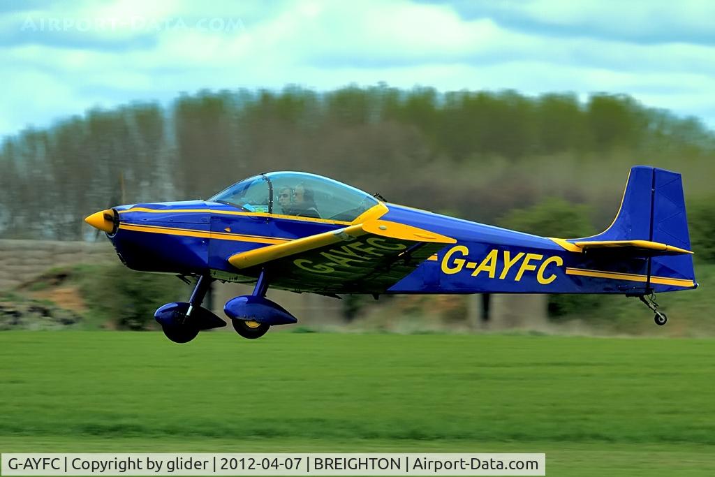 G-AYFC, 1970 Rollason Druine D-62B Condor C/N RAE/644, Two Andy's on the way up!!