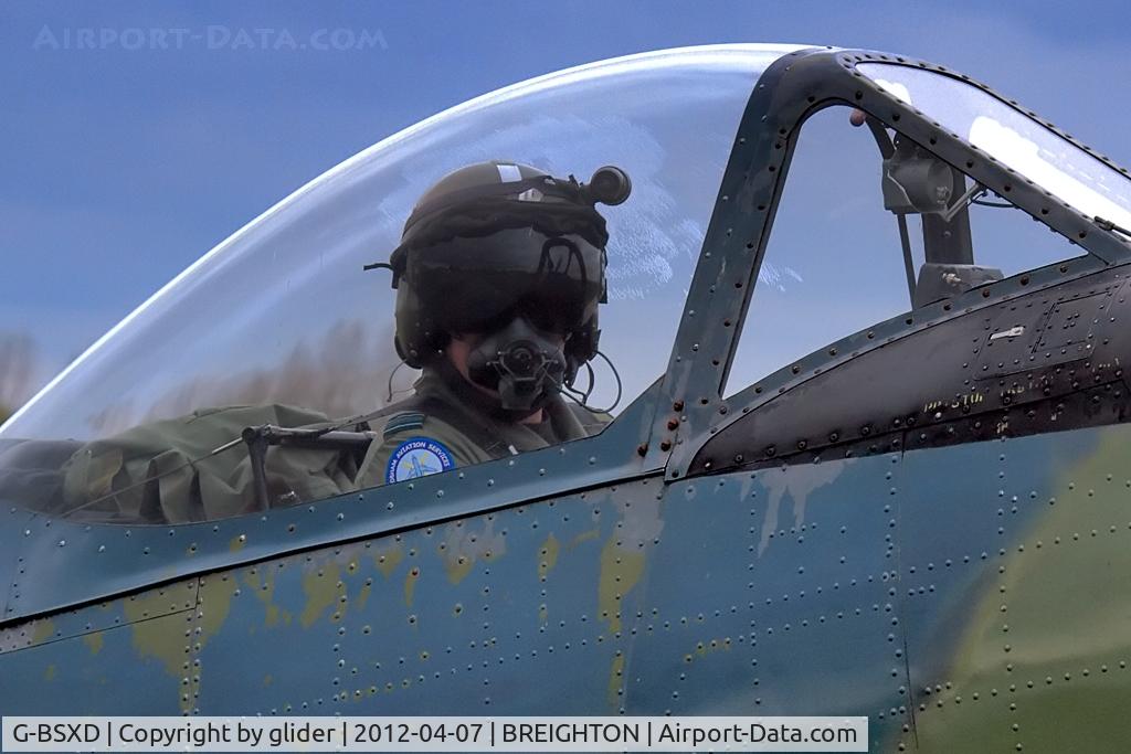 G-BSXD, 1977 Soko P-2 Kraguj C/N 030, Definitely looking Top Gun!!