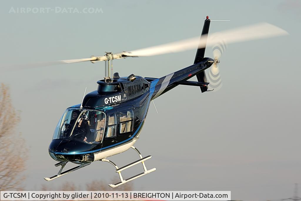 G-TCSM, 1985 Bell 206B JetRanger III C/N 3881, Head down and off!!