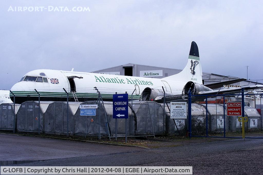 G-LOFB, 1961 Lockheed L-188C(F) Electra C/N 1131, in storage at Coventry