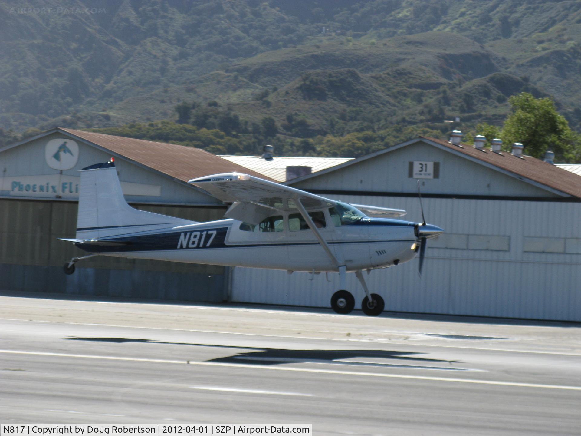 N817, 1977 Cessna 180K Skywagon C/N 18052844, 1977 Cessna 180K SKYWAGON, Continental O-470 230 Hp, landing Rwy 22