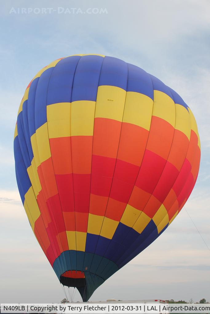 N409LB, 2008 Arbc Inc Dba Lindstrand 105A C/N 5416, Inflated , but did not takeoff at 2012 Sun N Fun