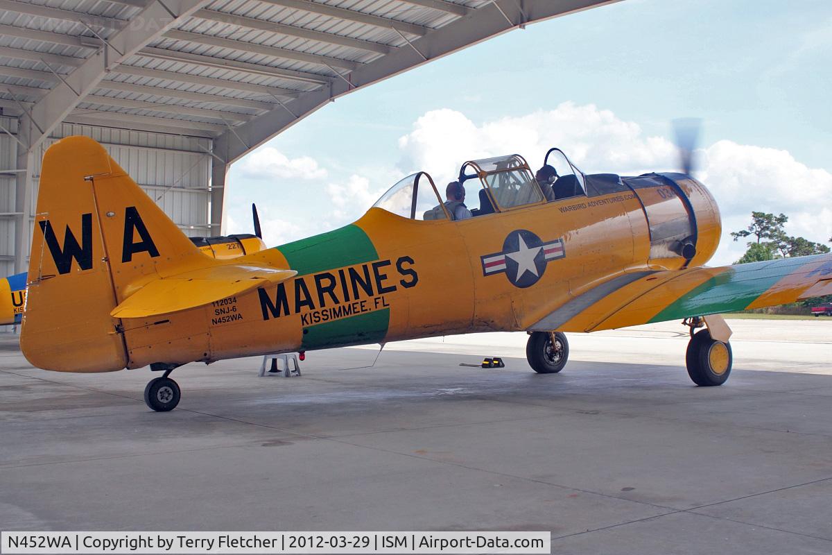 N452WA, 1945 North American SNJ-6 Texan C/N 121-43137, 1945 North American SNJ-6, c/n: 112034 outside Kissimmee Air Museum