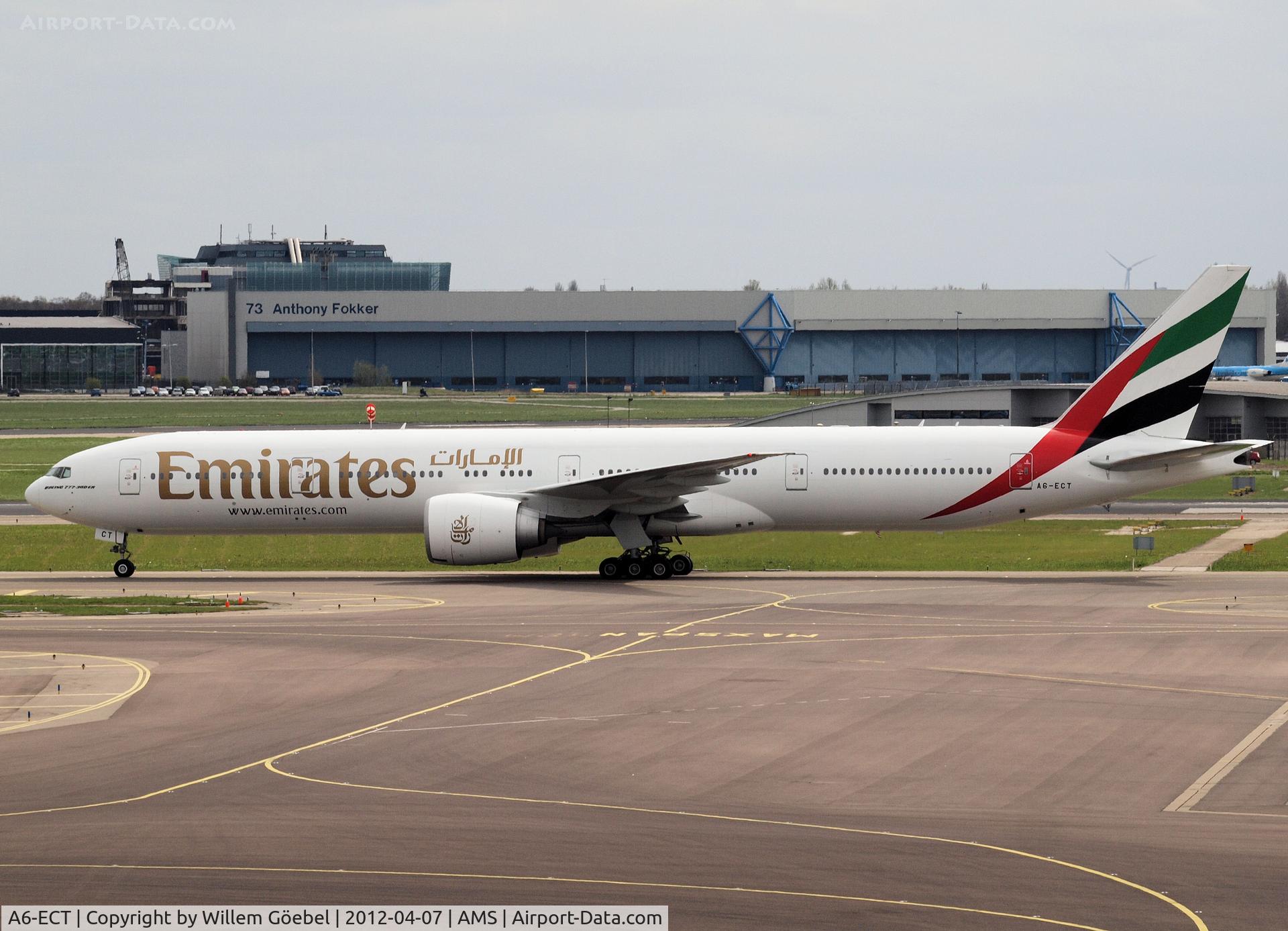 A6-ECT, 2009 Boeing 777-31H/ER C/N 35591, Arrival on Schiphol Airport from runway 06