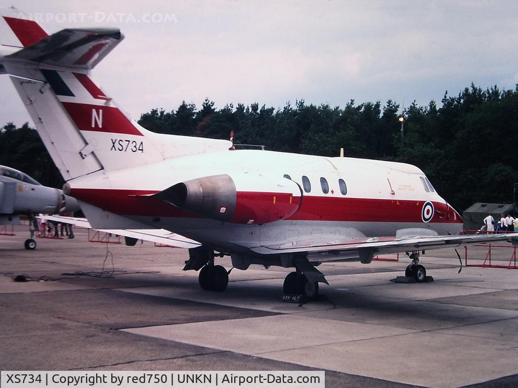 XS734, 1966 Hawker Siddeley HS.125 Dominie T.1 C/N 25061, Photograph by Edwin van Opstal with permission. Scanned from a color slide.
