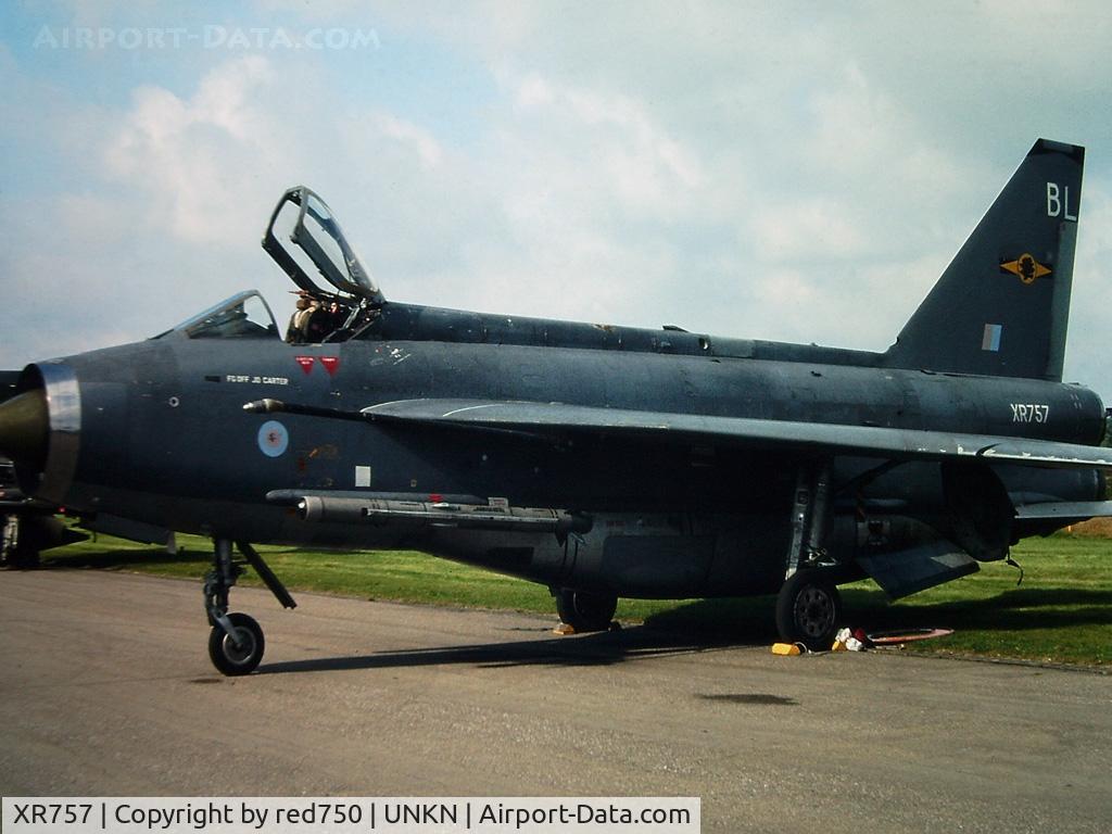 XR757, 1965 English Electric Lightning F.6 C/N 95222, Photograph by Edwin van Opstal with permission. Scanned from a color slide.