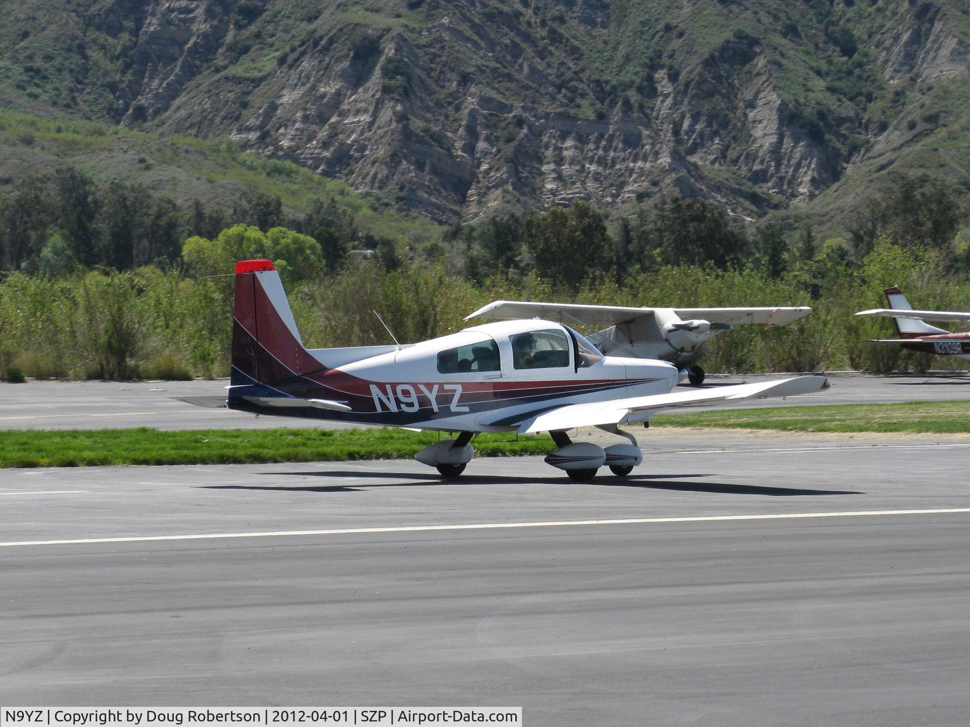 N9YZ, 1975 Grumman American AA-5A Cheetah C/N AA5-0822, 1975 Grumman American AA-5A CHEETAH, Lycoming O-320 150 Hp, Young Eagles Flight landing roll Rwy 22