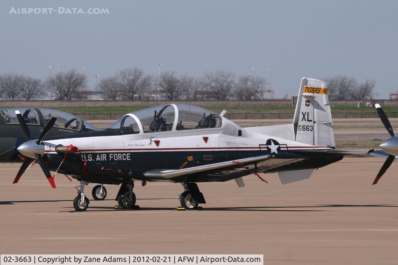 02-3663, 2002 Raytheon Beech T-6A Texan II C/N PT-205, At Alliance Airport - Fort Worth, TX