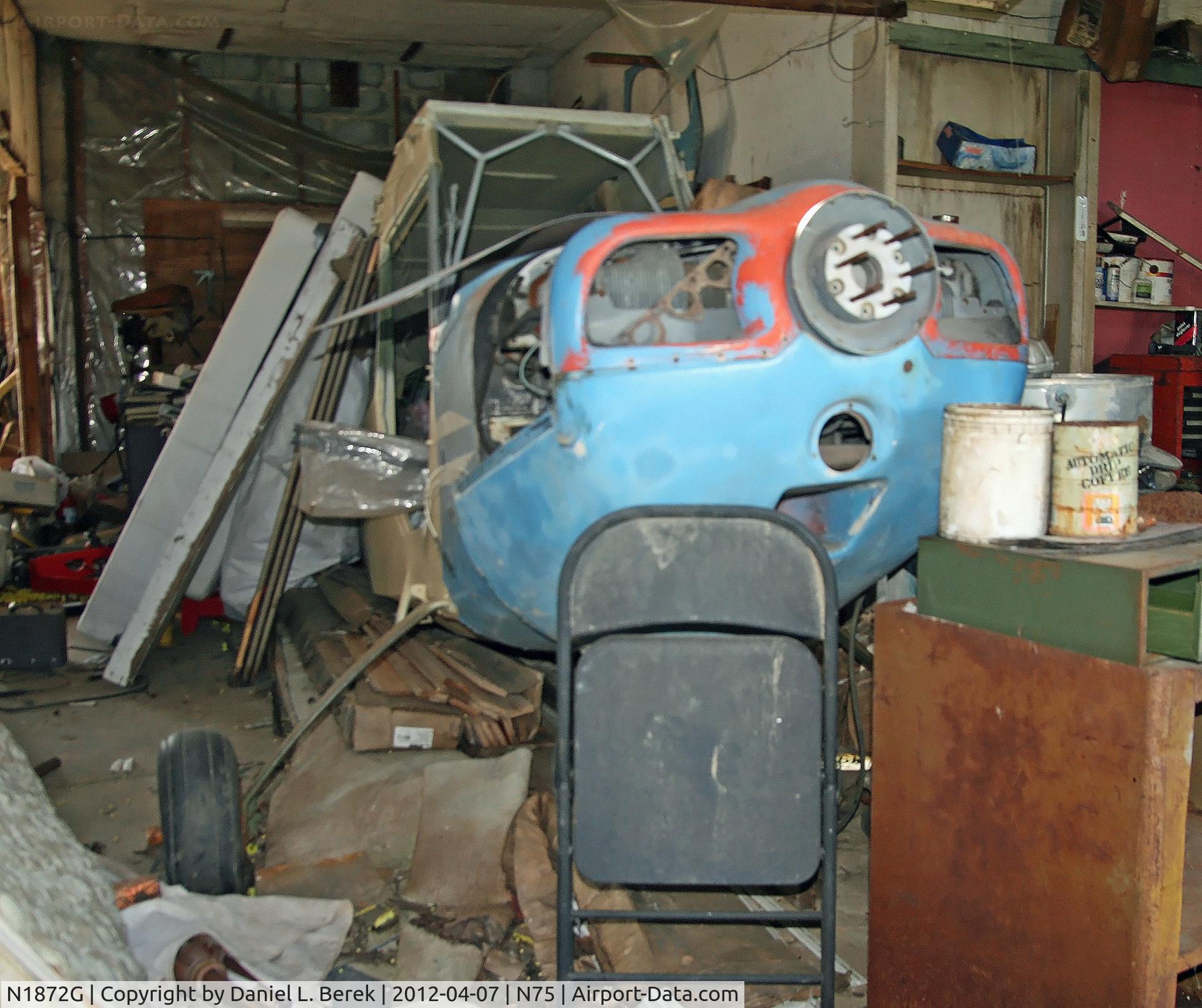 N1872G, 1968 Champion 7ECA Citabria C/N 614, Former owner of Twin Pine, William Weasner, had hopes of restoring his 1968 Champion.  Like the airport, the project was abandoned.