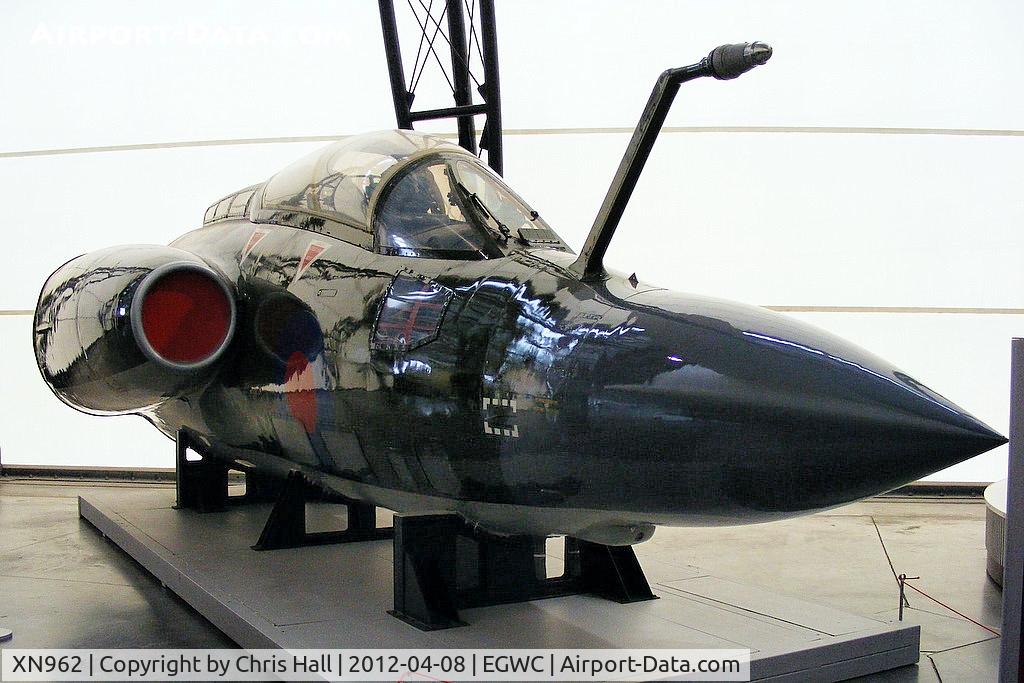 XN962, 1963 Blackburn Buccaneer S.1 C/N B3-17-62, painted with the incorrect serial XN972 which was scrapped in 1984