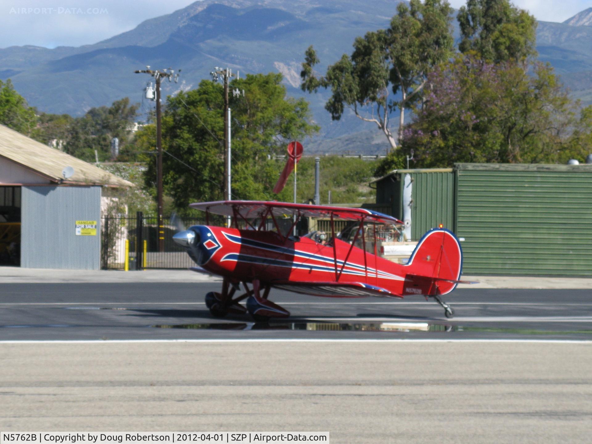 N5762B, 1980 Great Lakes 2T-1A-2 Sport Trainer C/N 0833, 1980 Great Lakes 2T-1A-2 SPORT TRAINER, Lycoming AEIO-360-B1FG 180 Hp, taking the active