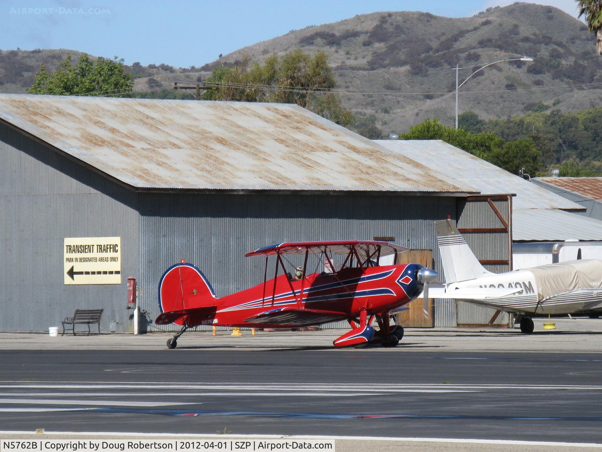N5762B, 1980 Great Lakes 2T-1A-2 Sport Trainer C/N 0833, 1980 Great Lakes 2T-1A-2 SPORT TRAINER, Lycoming AEIO-360-B1FG 180 Hp, taxi to 22