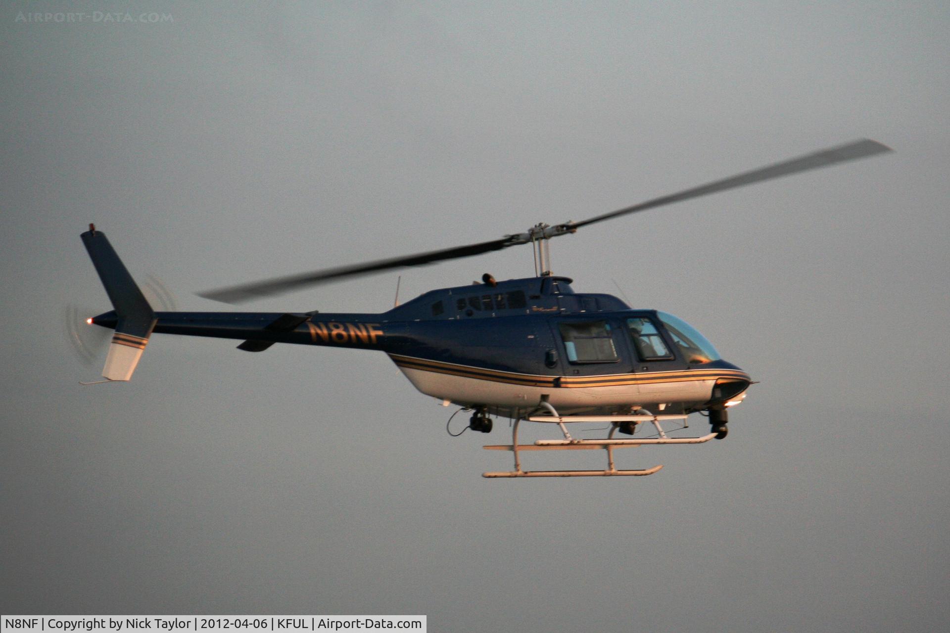 N8NF, 1978 Bell 206B JetRanger C/N 2537, Pasadena PD, landing at Fullerton