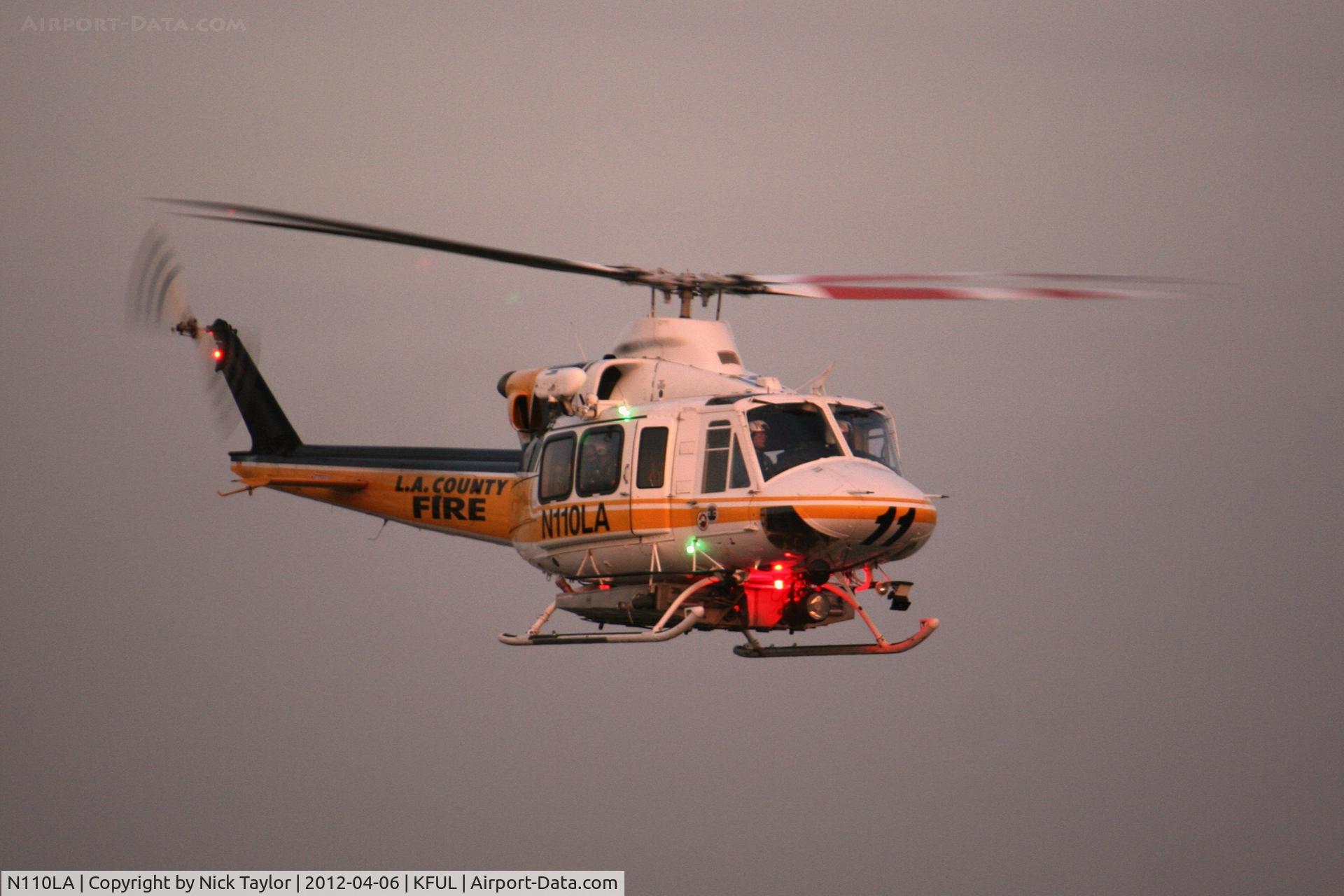 N110LA, 2005 Bell 412EP C/N 36392, Departing FUL