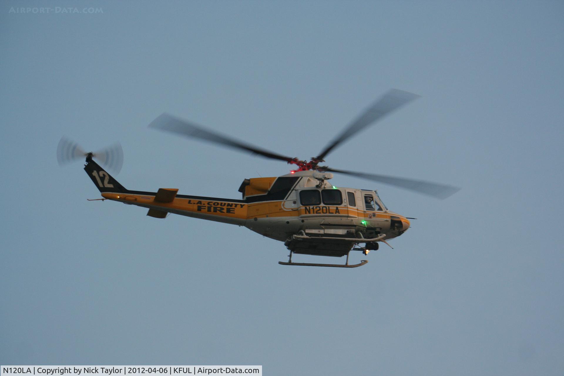 N120LA, 2007 Bell 412EP C/N 36455, Departing FUL