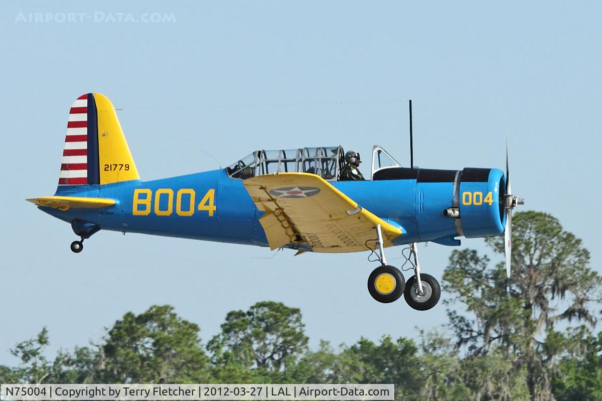 N75004, 1942 Convair BT-15 C/N 6720, 1942 Convair BT-15, c/n: 6720 arriving at 2012 Sun N Fun