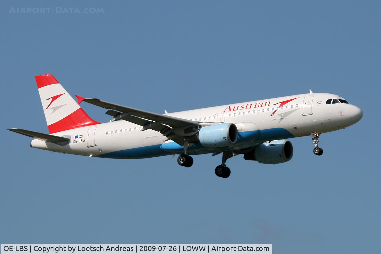 OE-LBS, 2000 Airbus A320-214 C/N 1189, named 