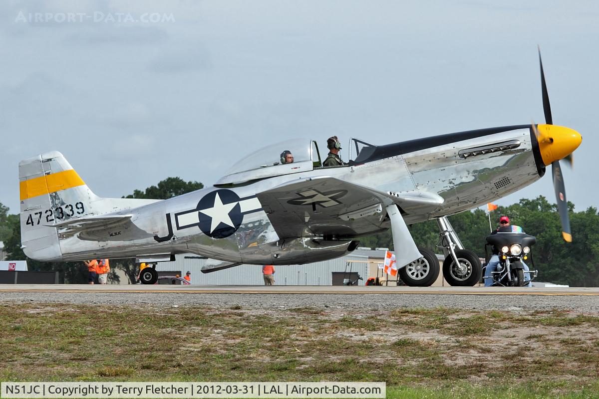 N51JC, 1944 North American P-51D Mustang C/N 122-38798, 1944 North American/aero Classics P-51D, c/n: 44-72339 at 2012 Sun N Fun