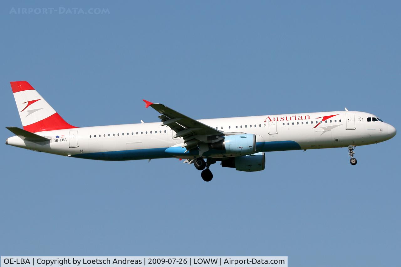 OE-LBA, 1995 Airbus A321-111 C/N 552, named 
