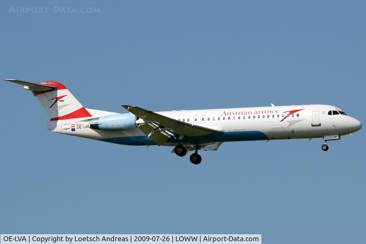 OE-LVA, 1994 Fokker 100 (F-28-0100) C/N 11490, named 