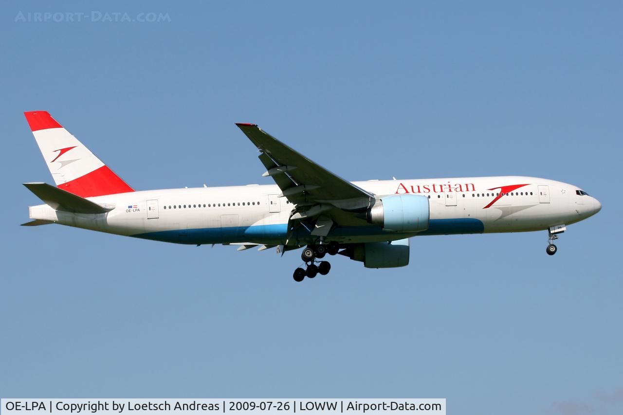 OE-LPA, 1997 Boeing 777-2Z9/ER C/N 28698, named 
